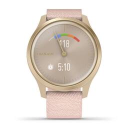 Часы с трекером активности Garmin VivoMove Style золотистый с роз. плетеным ремешком (010-02240-22) #6