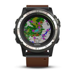 Навигатор-часы Garmin D2 Charlie, Titanium Bezel, с кожаным и силиконовым ремешками (010-01733-31) #2