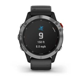 Мультиспортивные часы Garmin Fenix 6 Solar с GPS, серебристые с черным ремешком (010-02410-00) #4