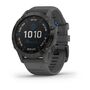 Мультиспортивные часы garmin fenix 6 pro solar с gps, черный с серым ремешком. Артикул: 010-02410-11
