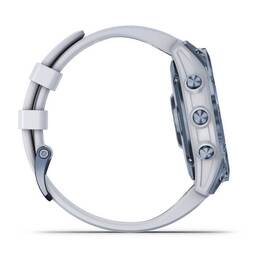 Мультиспорт.часы Garmin Fenix 7 Sapphire Solar, DLC-покрытие,синие с белым ремешком (010-02540-25) #4