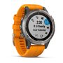 Мультиспортивные часы Garmin Fenix 5 PLUS Sapphire RUSSIA титан с оранжевым ремешком (010-01988-16) #2