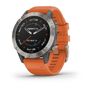 garmin fenix 6 sapphire часы с gps, титановый с оранжевым ремешком. Артикул: 010-02158-14