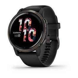 Смарт-часы Garmin Venu 2, Wi-Fi, GPS, черные с серым безелем и силиконовым ремешком (010-02430-11) #2