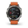 Мультиспортивные часы Garmin Fenix 6 Sapphire с GPS, титановый с оранжевым ремешком (010-02158-14) #3