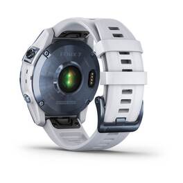 Мультиспорт.часы Garmin Fenix 7 Sapphire Solar, DLC-покрытие,синие с белым ремешком (010-02540-25) #9
