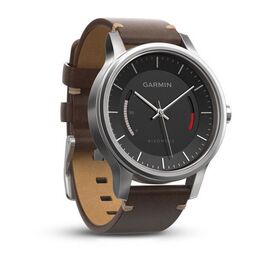 Часы с трекером активности Garmin VivoMove Premium, сталь с кожаным ремешком (010-01597-20) #1