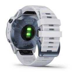 Мультиспортивные часы Garmin Fenix 6 Pro Solar с GPS, синий минерал с белым ремешком (010-02410-19) #8