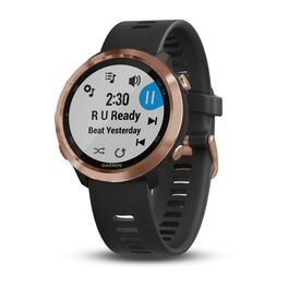 Спортивные часы garmin forerunner 645 music розовое золото с черным ремешком. Артикул: 010-01863-33