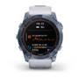 Мультиспорт.часы Garmin Fenix 7x Sapphire Solar, DLC-покрытие,синие с белым ремешком (010-02541-15) #1