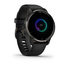 Смарт-часы Garmin Venu 2 PLUS, GPS, черные с серым безелем, с силиконовым ремешком (010-02496-11) #2