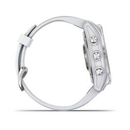 Мультиспорт.часы Garmin Fenix 7s,серебристые с белым силиконовым ремешком (010-02539-03) #3