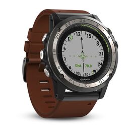 Навигатор-часы Garmin D2 Charlie, Titanium Bezel, с кожаным и силиконовым ремешками (010-01733-31) #1