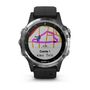 Мультиспортивные часы Garmin Fenix 5 PLUS Glass RUSSIA серебристые с черным ремешком (010-01988-17) #1