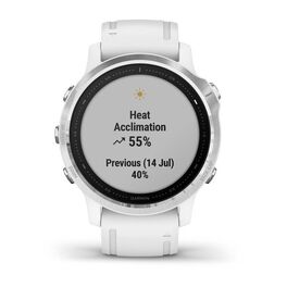Мультиспортивные часы Garmin Fenix 6S с GPS, серебристые с белым ремешком (010-02159-00) #6