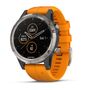 Мультиспортивные часы Garmin Fenix 5 PLUS Sapphire RUSSIA титан с оранжевым ремешком (010-01988-16) #1