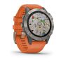 Мультиспортивные часы Garmin Fenix 6 Sapphire с GPS, титановый с оранжевым ремешком (010-02158-14) #2