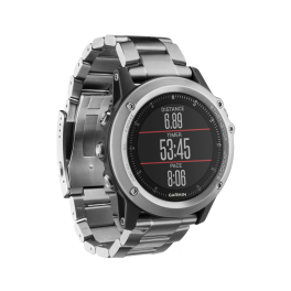 Спортивные часы garmin fenix 3 hr серебряные с титановым браслетом. Артикул: 010-01338-79