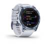 Мультиспорт.часы Garmin Fenix 7x Sapphire Solar, DLC-покрытие,синие с белым ремешком (010-02541-15) #2