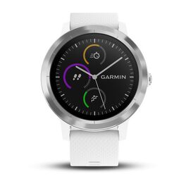Смарт-часы Garmin Vivoactive 3 с функцией GARMIN PAY, серебристые с белым ремешком (010-01769-22) #1