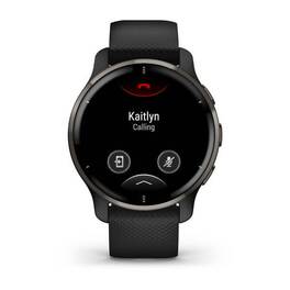 Смарт-часы Garmin Venu 2 PLUS, GPS, черные с серым безелем, с силиконовым ремешком (010-02496-11) #1