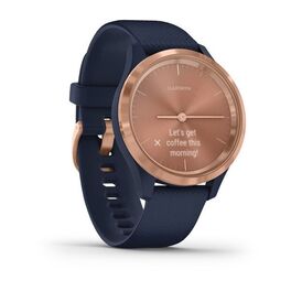 Часы с трекером активности Garmin VivoMove 3S, роз. золото с темно-синим ремешком (010-02238-23) #2