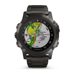 Навигатор-часы для пилотов Garmin D2 delta PX с титановым ремешком (010-01989-31) #1