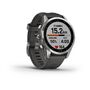 Мультиспорт.часы Garmin Fenix 7s,серебристые с графитовым силиконовым ремешком (010-02539-01) #1