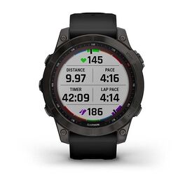 Мультиспорт.часы Garmin Fenix 7 Sapphire Solar, DLC-покрытие,черные с черным ремешком (010-02540-35) #8