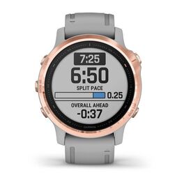 Мультиспортивные часы Garmin Fenix 6S Sapphire с GPS, розов.золото с серым ремешком (010-02159-21) #1