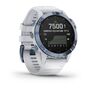 Мультиспортивные часы Garmin Fenix 6 Pro Solar с GPS, синий минерал с белым ремешком (010-02410-19) #1