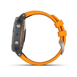 Мультиспортивные часы Garmin Fenix 5 PLUS Sapphire титан с оранжевым ремешком (010-01988-05) #5