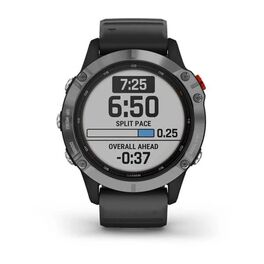 Мультиспортивные часы Garmin Fenix 6 Solar с GPS, серебристые с черным ремешком (010-02410-00) #2