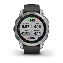 Мультиспорт.часы Garmin Fenix 7, серебристые с графитовым силиконовым ремешком (010-02540-01) #6
