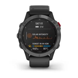 Мультиспортивные часы Garmin Fenix 6 Pro Solar с GPS, серый с черным ремешком (010-02410-15) #4