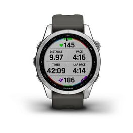 Мультиспорт.часы Garmin Fenix 7s,серебристые с графитовым силиконовым ремешком (010-02539-01) #6