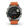 Мультиспортивные часы Garmin Fenix 6 Sapphire с GPS, титановый с оранжевым ремешком (010-02158-14) #6