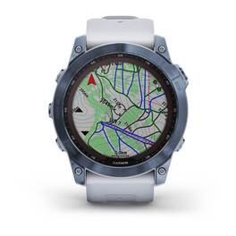 Мультиспорт.часы Garmin Fenix 7x Sapphire Solar, DLC-покрытие,синие с белым ремешком (010-02541-15) #3