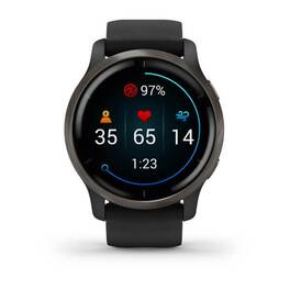 Смарт-часы Garmin Venu 2, Wi-Fi, GPS, черные с серым безелем и силиконовым ремешком (010-02430-11) #7