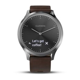 Часы с трекером активности Garmin VivoMove HR Premium, черн-сереб, пульсометр, р-р L (010-01850-24) #1