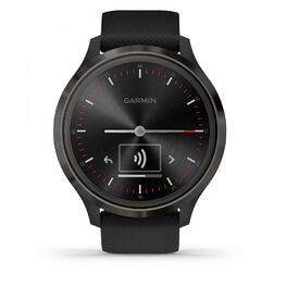 Часы с трекером активности Garmin VivoMove 3, черные с черным силиконовым ремешком (010-02239-21) #1