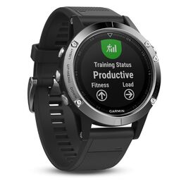 Мультиспортивные часы Garmin Fenix 5 с GPS, Glass, серебристые с черным ремешком (010-01688-03) #3