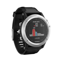 Навигатор-часы Garmin Fenix 3 HR серебрянный с черным силикон. браслетом (010-01338-77) #1