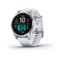 Мультиспорт.часы garmin fenix 7s,серебристые с белым силиконовым ремешком. Артикул: 010-02539-03 Мультиспорт.часы garmin fenix 7s,серебристые с белым силиконовым ремешком. Артикул: 010-02539-03