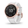 garmin fenix 6s pro часы с gps, розовое золото с белым ремешком. Артикул: 010-02159-11