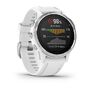 Мультиспортивные часы Garmin Fenix 6S с GPS, серебристые с белым ремешком (010-02159-00) #2