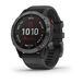 Мультиспортивные часы garmin fenix 6 pro solar с gps, серый с черным ремешком. Артикул: 010-02410-15